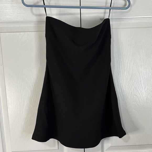 Zara Elegant Black Strapless Mini Dress Sz M NWT - Picture 1 of 3